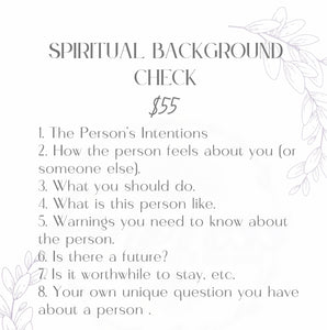 Spiritual Background Check